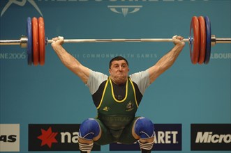 SPORT, Weights, Weightlifting, "Australian Aleksan Karapetyn, 94Kg Gold Medalist. 2006 Commonwealth