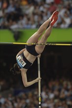 SPORT, Athletics, Pole Vault, "Scotlands Pole Vaulter Kirsty Maguire clearing the high bar. 2006