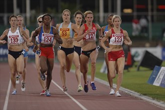 SPORT, Athletics, Track, " Female athletes running in pack. 2006 Commonwealth Games, Melbourne,