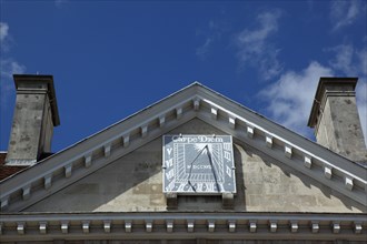 ENGLAND, East Sussex, Lewes, "High Street, Crown Court Building. Sundial detail."