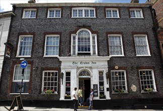 ENGLAND, East Sussex, Lewes, "High Street, Crown Inn Hotel and Bar. Featured on hotel inspectors tv
