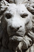 ARCHITECTURE, Details, Statue, Stone ornamental Lion cast in concrete.
