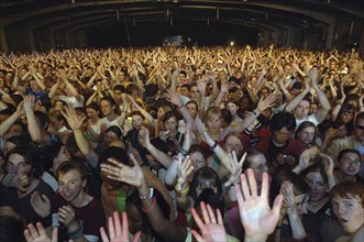 SCOTLAND, Perthshire, Perth, Crowd at Christian Rock concert.