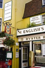 ENGLAND, East Sussex, Brighton, The Lanes Englishs Oyster Bar and Seafood Restaurant exterior.