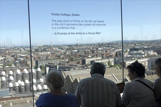 IRELAND, Dublin, People enjoy the view from the Gravity Bar  Guinness Storehouse.