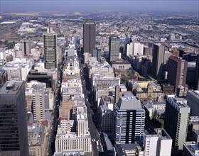 South Africa, Guateng, Johannesburg, Aerial view over the city.