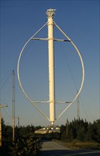 Canada, Quebec, Cap-Chat, Vertical axis windmill.