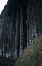 Ireland, North, County Antrim, Giants Causeway The Organ in the cliffs composed of interlocking