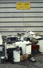 Holland, Environment, Recycling, Kitchen appliances and other household metal components at refuse
