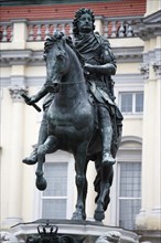 Germany, Berlin, statue of the Great Elector by Andreas Schluter in front of the Charlottenburg