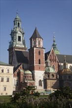 Poland, Krakow, Wawel Cathedral exterior.