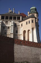 Poland, Krakow, Wawel Castle exterior.