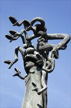 Poland, Wroclaw, sculpture entitled Alegora Rybotowstwa by the german sculptor Christian Behrens