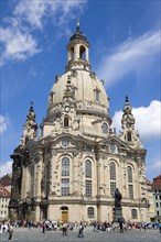 GERMANY, Saxon, Dresden, The restored Baroque church of Frauenkirch Church of Our Lady and