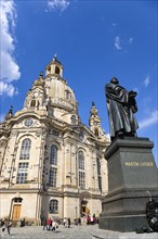 GERMANY, Saxony, Dresden, The restored Baroque church of Frauenkirch Church of Our Lady in Neumarkt