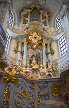 GERMANY, Saxony, Dresden, Interior of the restored Frauenkirche Church of Our Lady showing the
