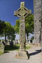 IRELAND, County Louth, Monasterboice Monastic Site, The West Cross is one of the tallest High