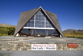 IRELAND, County Galway, Connemara, Our Lady of the Wayside Church on the edge of the Twelve Bens.