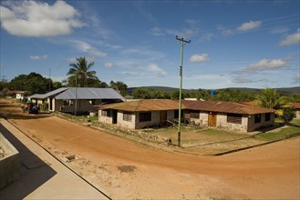 VENEZUELA, Bolivar State, Canaima National Park, Canaima Village, View of the main street junction