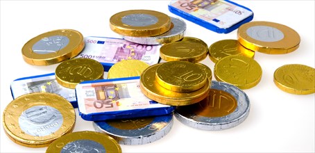 FOOD, Confectionery, Sweets, Chocolate Euro Coins.