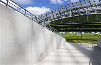 Ireland, County Dublin, Dublin City, Ballsbridge, Lansdowne Road, The players tunnel at the Aviva