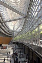 Japan, Tokyo, Yurakucho, the International Forum Building, the atrium lobby, all glass, outside