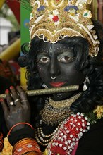 Religion, Hindu, Worship, London Rathayatra celebrations in Trafalgar Square. Person dressed as the