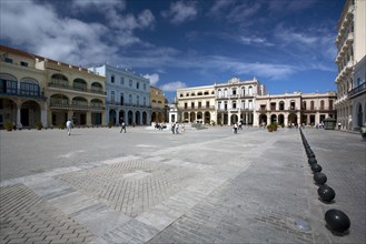 Cuba, Havana, Habana Vieja Plaza, view across the square.