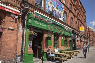 Ireland, North, Belfast, Ormeau Avenue, Exterior of Katy Daly's Bar.