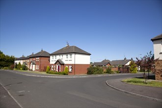 Architecture, Housing, Detached Houses, Modern development in former green field site.