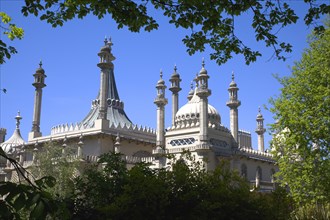England, East Sussex, Brighton, The Royal Pavilion, 19th century retreat for the then Prince