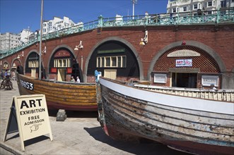 England, East Sussex, Brighton, Exterior of the fishing museum and art galleries under promenade