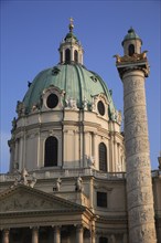 Vienna, Austria. Karlskirche or St Charles Church dome. Austria Austrian Vienna Wien Viennese