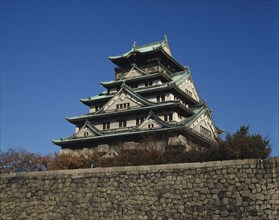 Himeji, Honshu, Japan. Shirasagijo also known as Hakurojo or White Egret Castle. Five storey