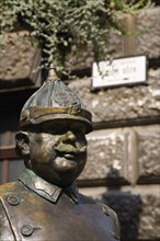 Budapest, Pest County, Hungary. Detail of Austro Hungarian era military figure in bronze. Hungary