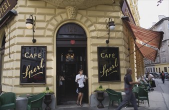 Vienna, Austria. Mariahilf District. Cafe Sperl the preferred cafe of Adolf Hitler. Exterior facade