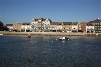 Shoreham-by-Sea, West Sussex, England. Ropetackle riverside housing developement on former