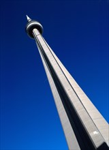 Toronto, Ontario, Canada. The CN Tower. 553.33 metre high concrete communications tower with vistor