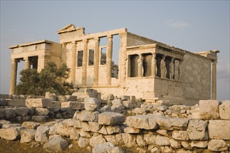 Athens, Attica, Greece. Acropolis Erechtheion ruins. Greece Greek Europe European Vacation Holiday