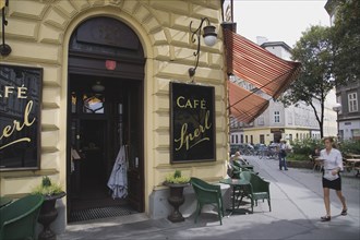 Vienna, Austria. Mariahilf District. Cafe Sperl the preferred cafe of Adolf Hitler. Exterior with