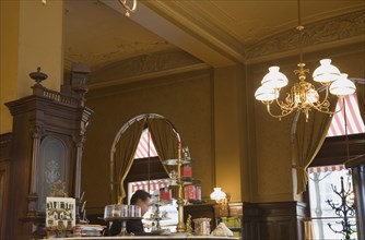 Vienna, Austria. Mariahilf District Cafe Sperl the preferred cafe of Adolf Hitler. Interior with