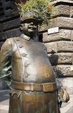 Budapest, Pest County, Hungary. Statue of an Austro Hungarian Empire era soldier in bronze. Hungary