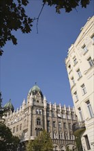 Budapest, Pest County, Hungary. Exterior facades of renovated buildings. Hungary Hungarian Europe