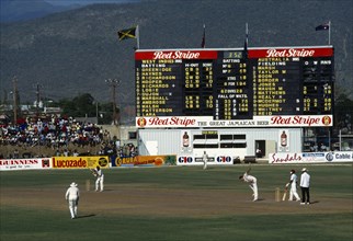 Kingston, Jamaica, West Indies. West Indies V Australia test series at Sabina Park cricket grounds.