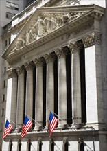 USA, New York, New York City, Manhattan  The New York Stock Exchange building in Broad Street
