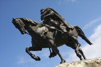 Albania, Tirane, Tirana, Equestrian statue of George Castriot Skanderbeg  the national hero of