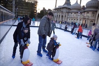 England, East Sussex, Brighton, Royal Pavilion Ice Rink  childrens area.