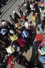 Albania, Tirane, Tirana, Street vendors selling fruit and vegetables.