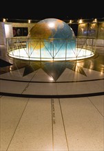 USA, New York, New York City, Manhattan  The revolving globe in the lobby of the Art Deco Daily
