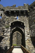 Wales, General, Conifer Castle entrance gate and bridge